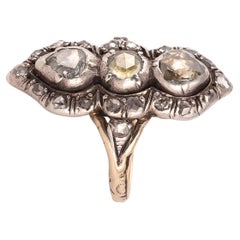 Georgian Rose Diamond Cluster Ring