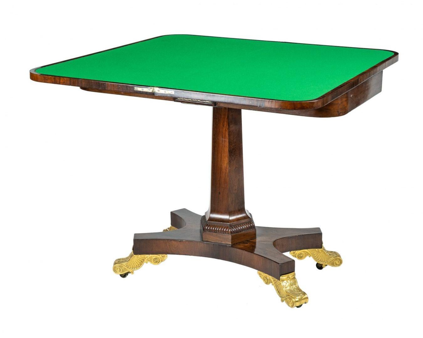 Georgian Rosewood Fold-Over Card Table by Thomas Hope 3