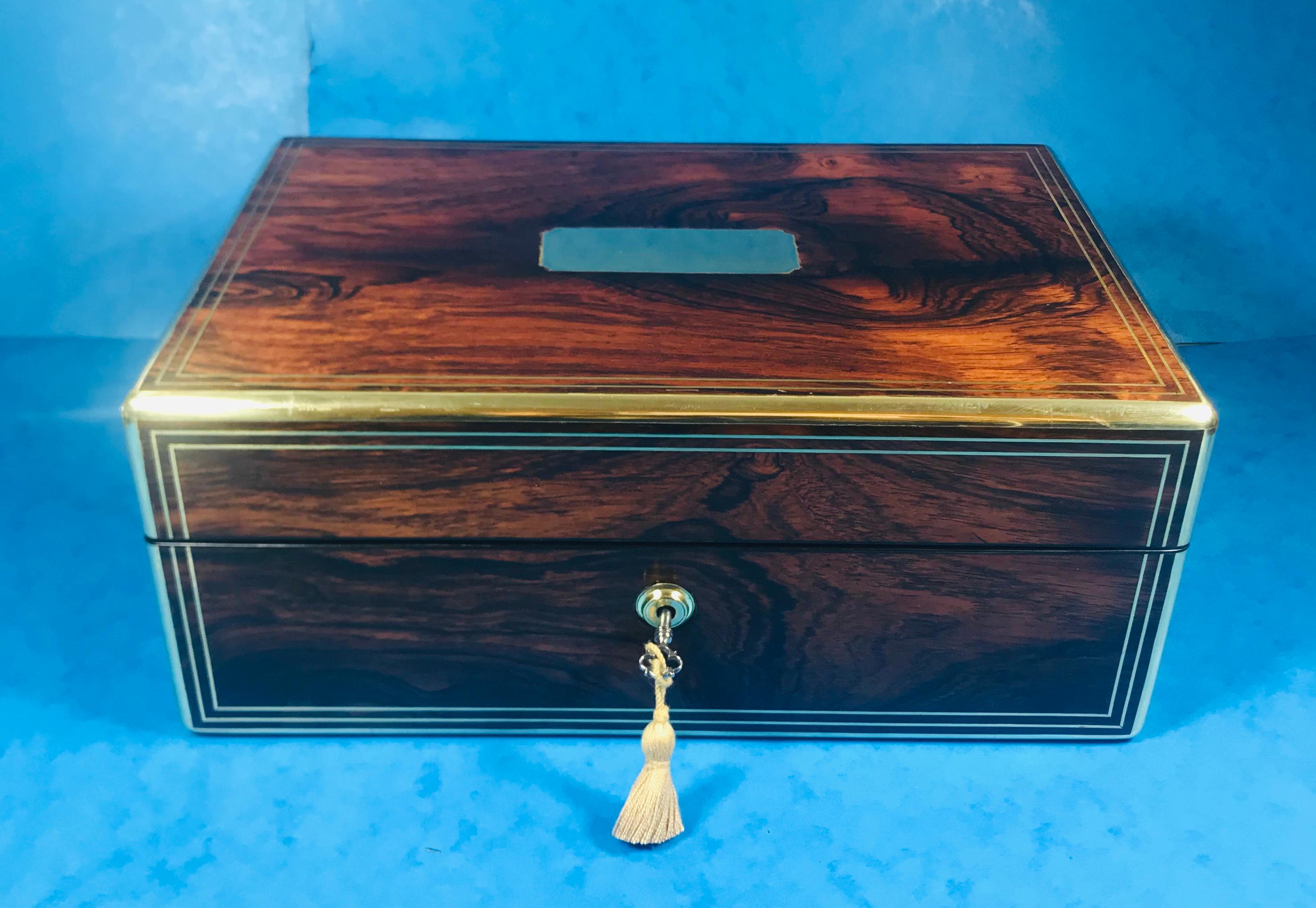 Other Georgian Rosewood Jewellery Box For Sale