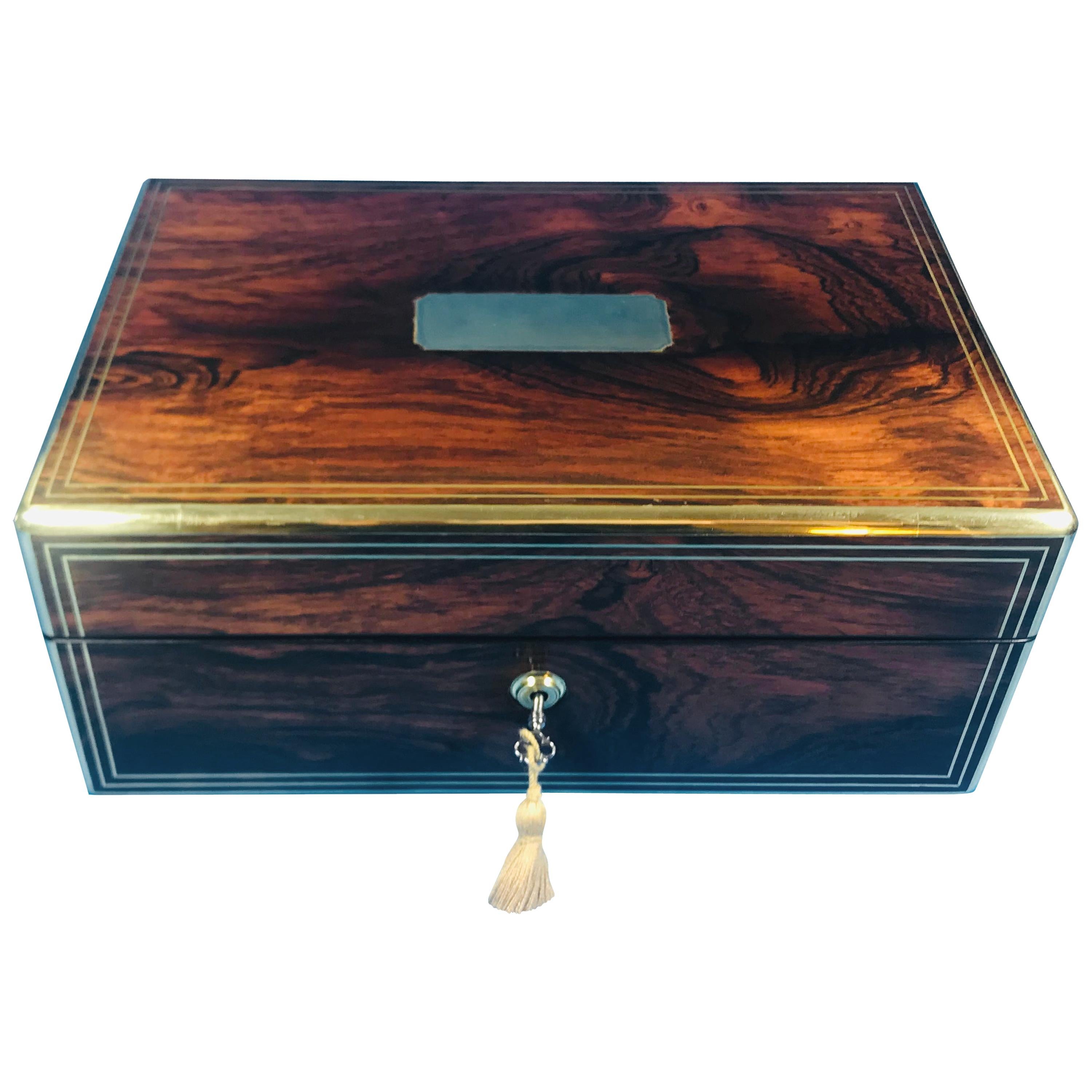 Georgian Rosewood Jewellery Box For Sale