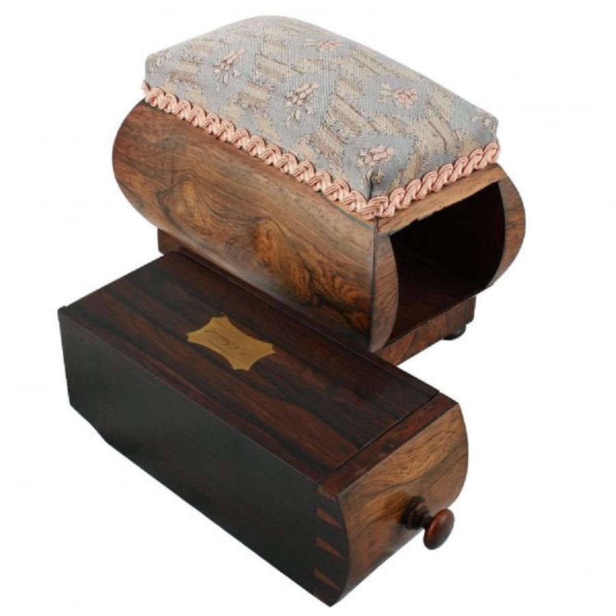 Georgian Rosewood Pin Cushion Box, 19th Century In Good Condition For Sale In London, GB