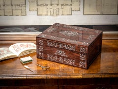 Georgian Rosewood Sewing Box by Leuchars of London