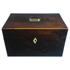 Antique Georgian Rosewood Single Tea Caddy