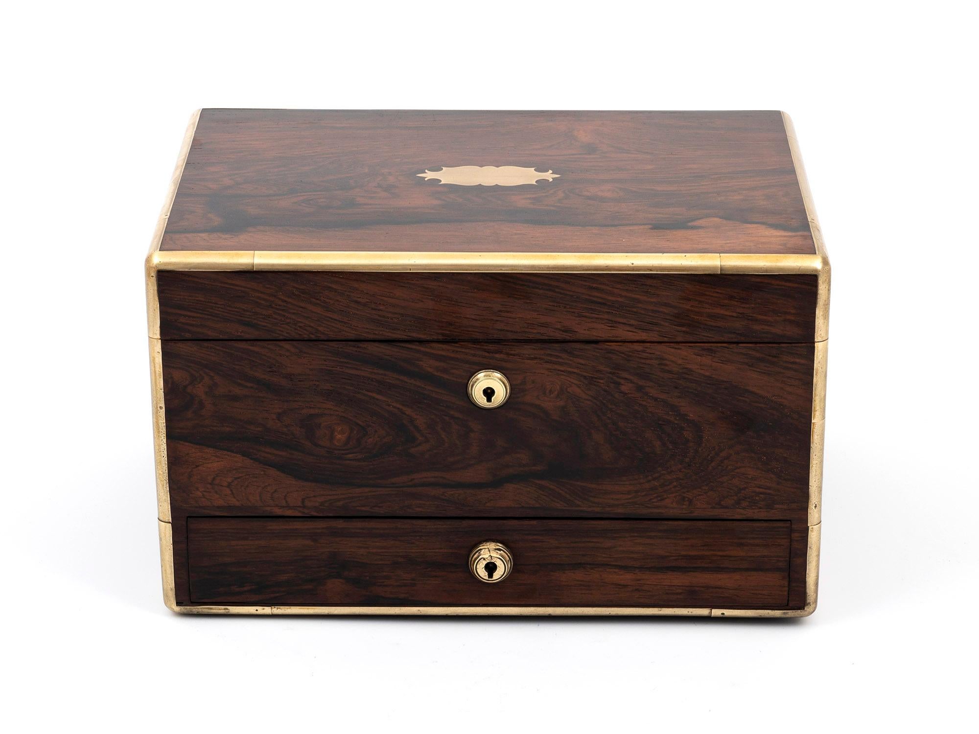 William IV Georgian Rosewood Vanity Box For Sale