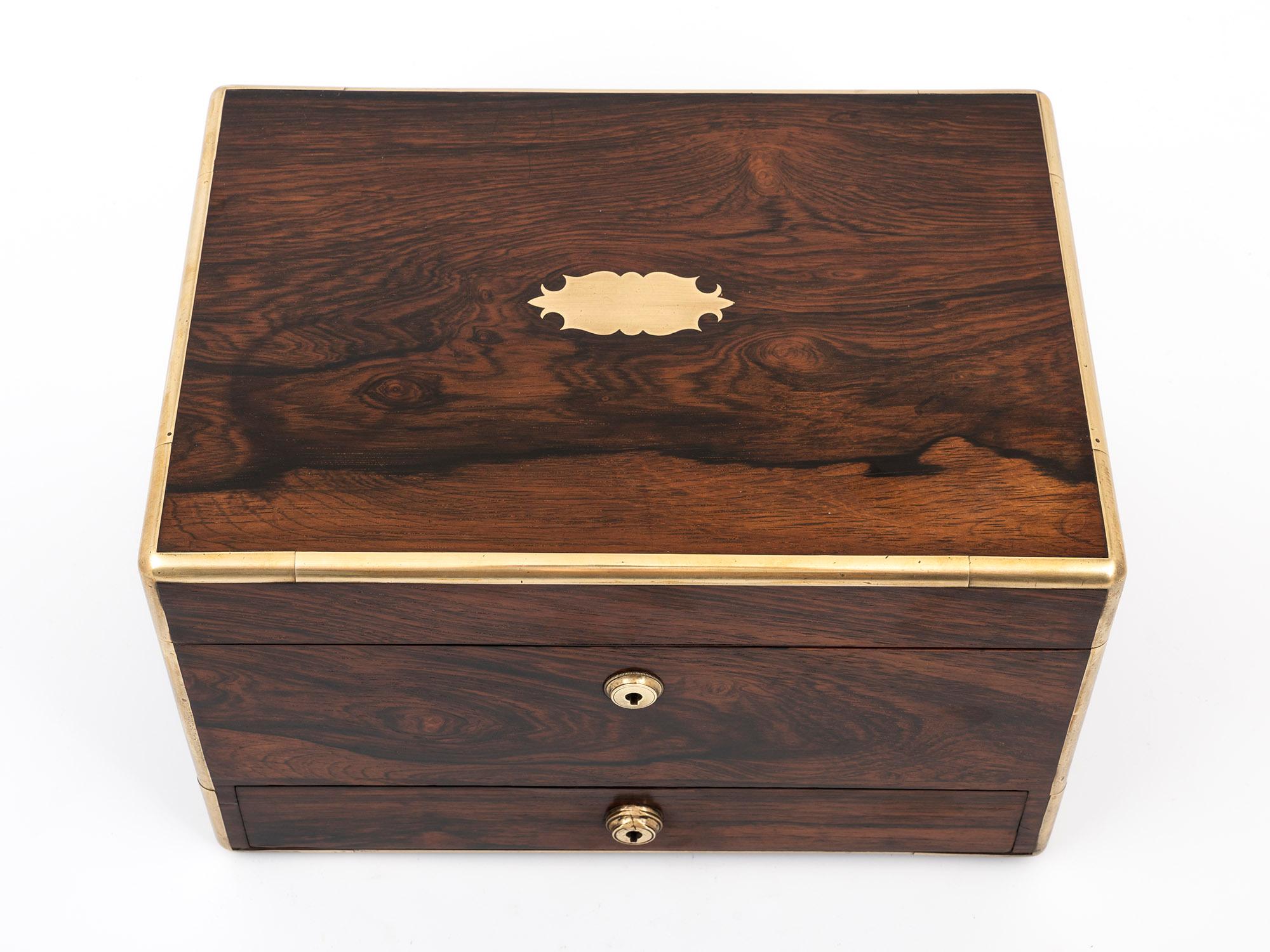 English Georgian Rosewood Vanity Box For Sale