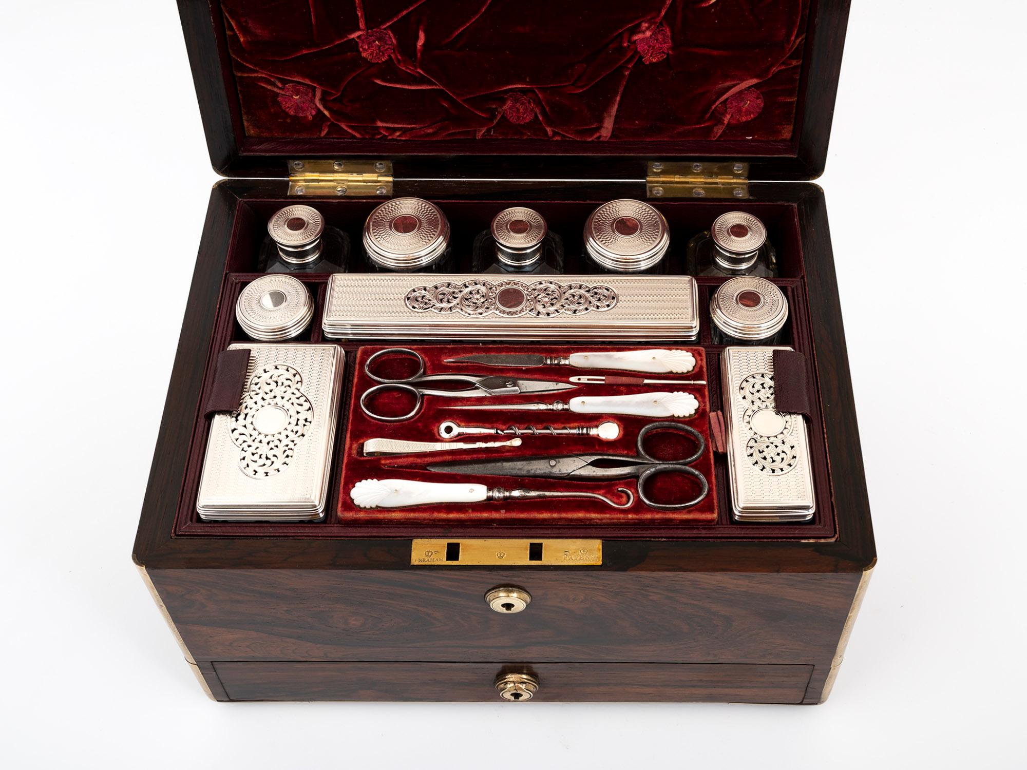 19th Century Georgian Rosewood Vanity Box For Sale