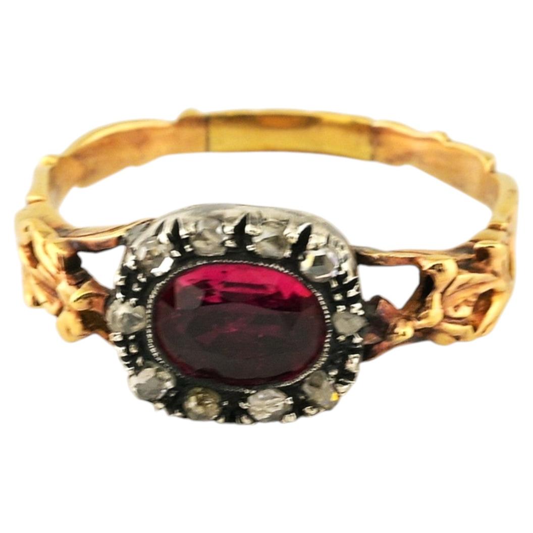 Georgian Ruby and Diamond ring