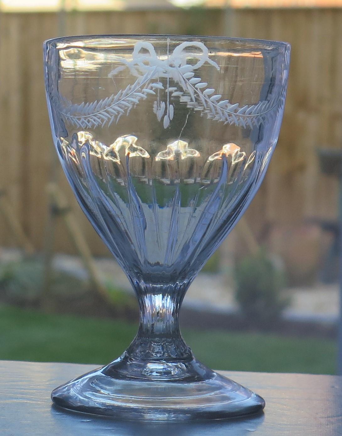 Rummer Drinking Glass Handblown Lead Glass, English, circa