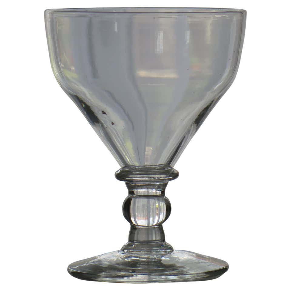 Georgian Rummer Drinking Glass Hand Blown with Square Foot, English ...
