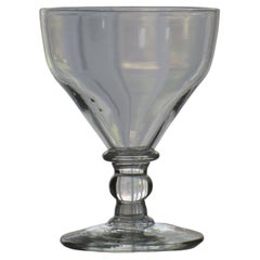 Georgian Rummer Drinking Glass Hand Blown with Ball Knop, English circa 1810