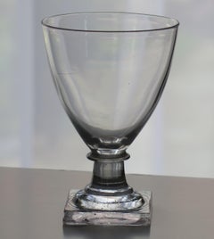 Georgian Rummer Drinking Glass Hand Blown with Square Foot, English circa 1790