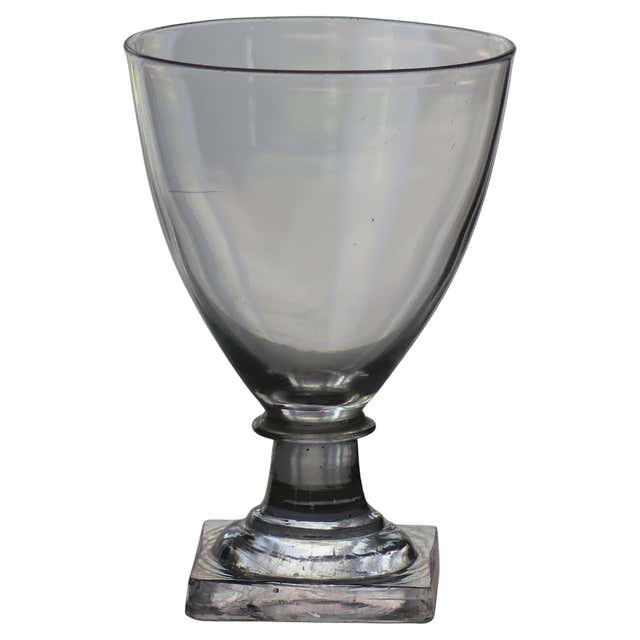 Georgian Rummer Drinking Glass Hand Blown with Square Foot, English ...