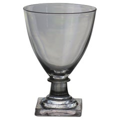 Georgian Rummer Drinking Glass Hand Blown with Square Foot, English circa 1790