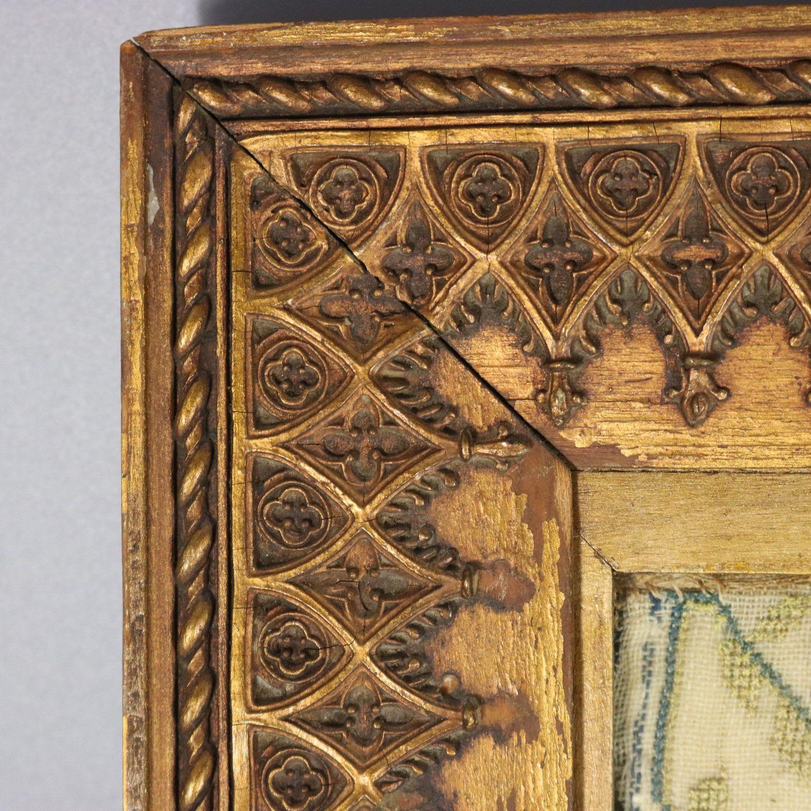 Sampler géorgien, 1779, par Mary Lee, Scène de campagne en vente 8