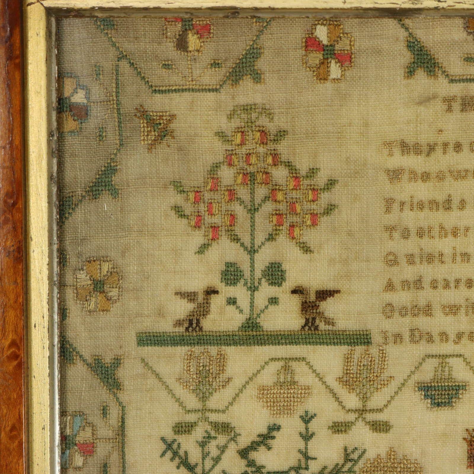 Inizio XIX secolo Campionario georgiano, 1803, Jane Muncy di 9 anni in vendita