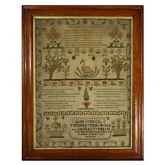 Antique Georgian Sampler, 1803, Jane Muncy Aged 9