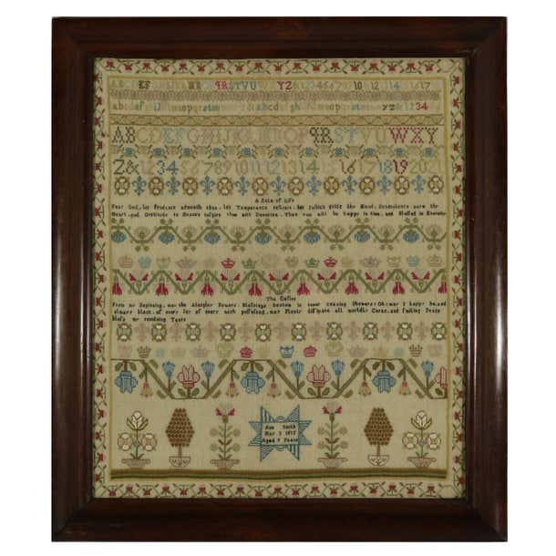 Georgian Sampler, 1815, Ann Smith Aged 9 For Sale at 1stDibs