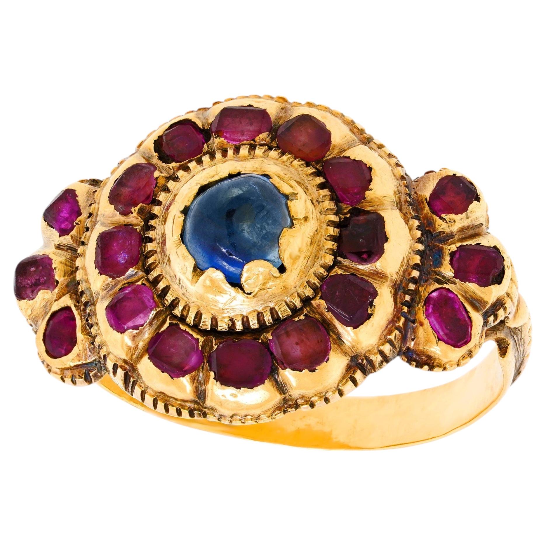 Georgian Sapphire and Topaz Ring
