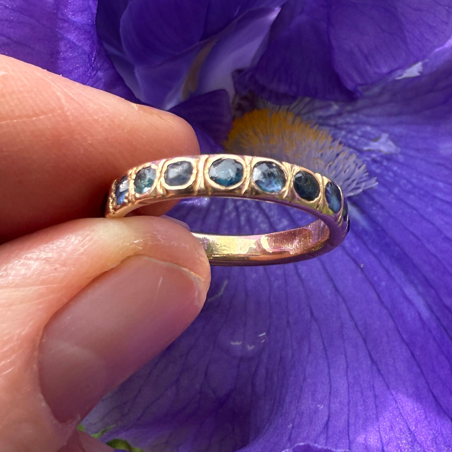 Georgian Sapphire Eternity Ring. England, early 19th century For Sale 1