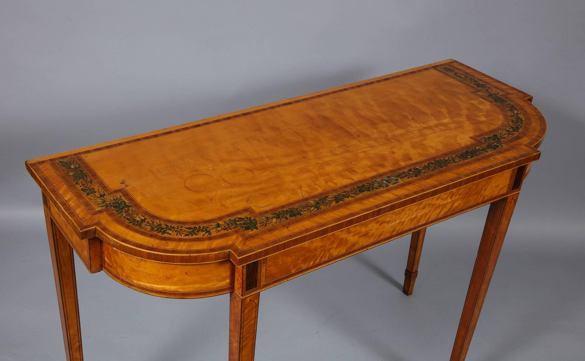 Georgian Satinwood Console Table 3