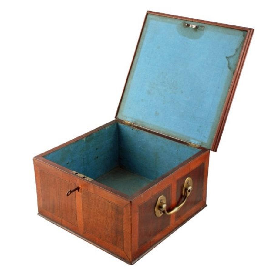 Georgian Satinwood & Mahogany Box, 18th Century In Good Condition In London, GB