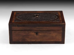 Georgian Satinwood Paper Scroll Sewing Box