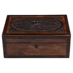 Georgian Satinwood Paper Scroll Sewing Box