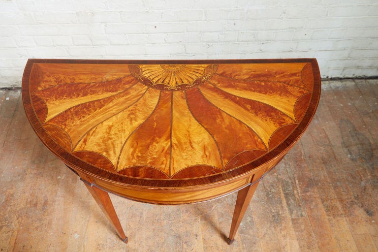 Satinwood Card Table For Sale at 1stDibs