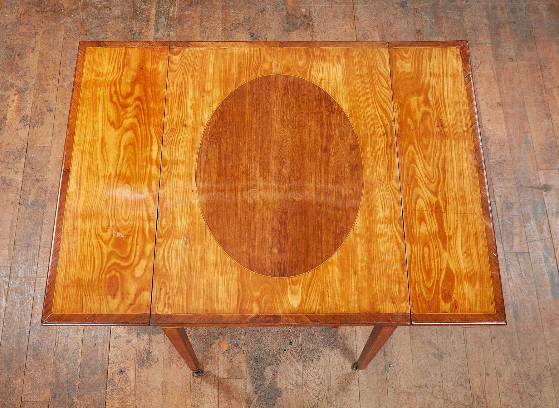 English Georgian Satinwood Pembroke Table For Sale