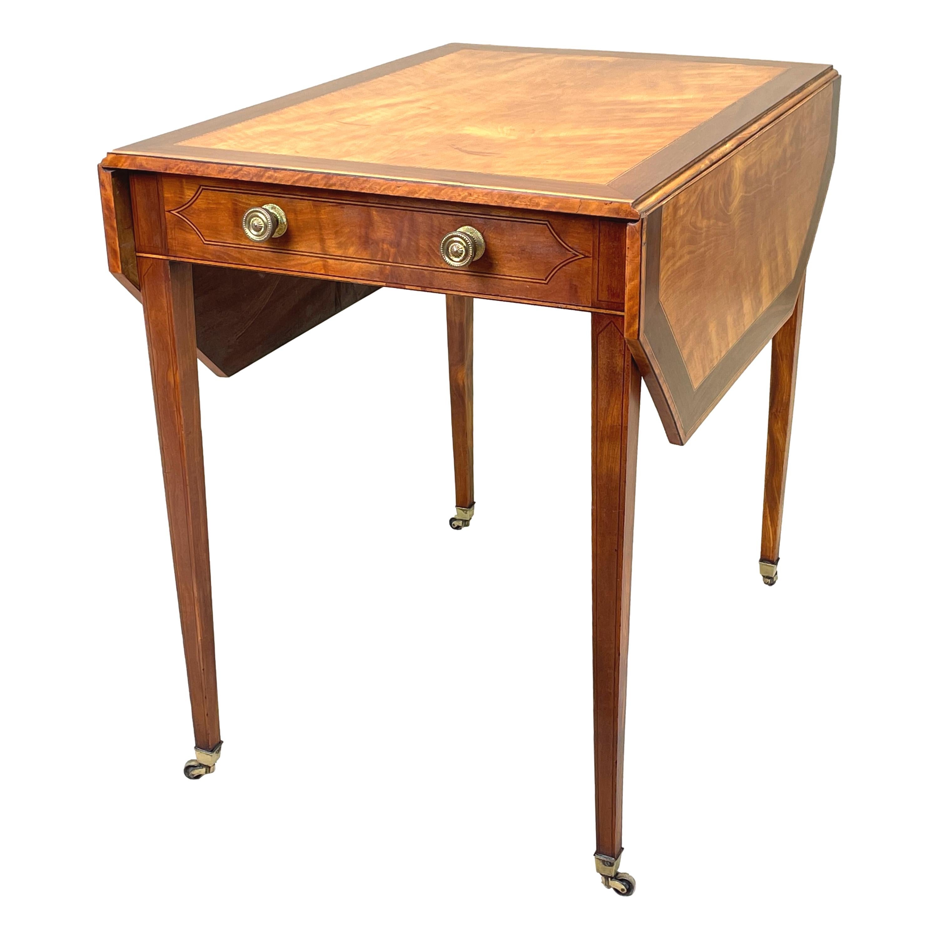 Georgian Satinwood Pembroke Table In Good Condition For Sale In Bedfordshire, GB