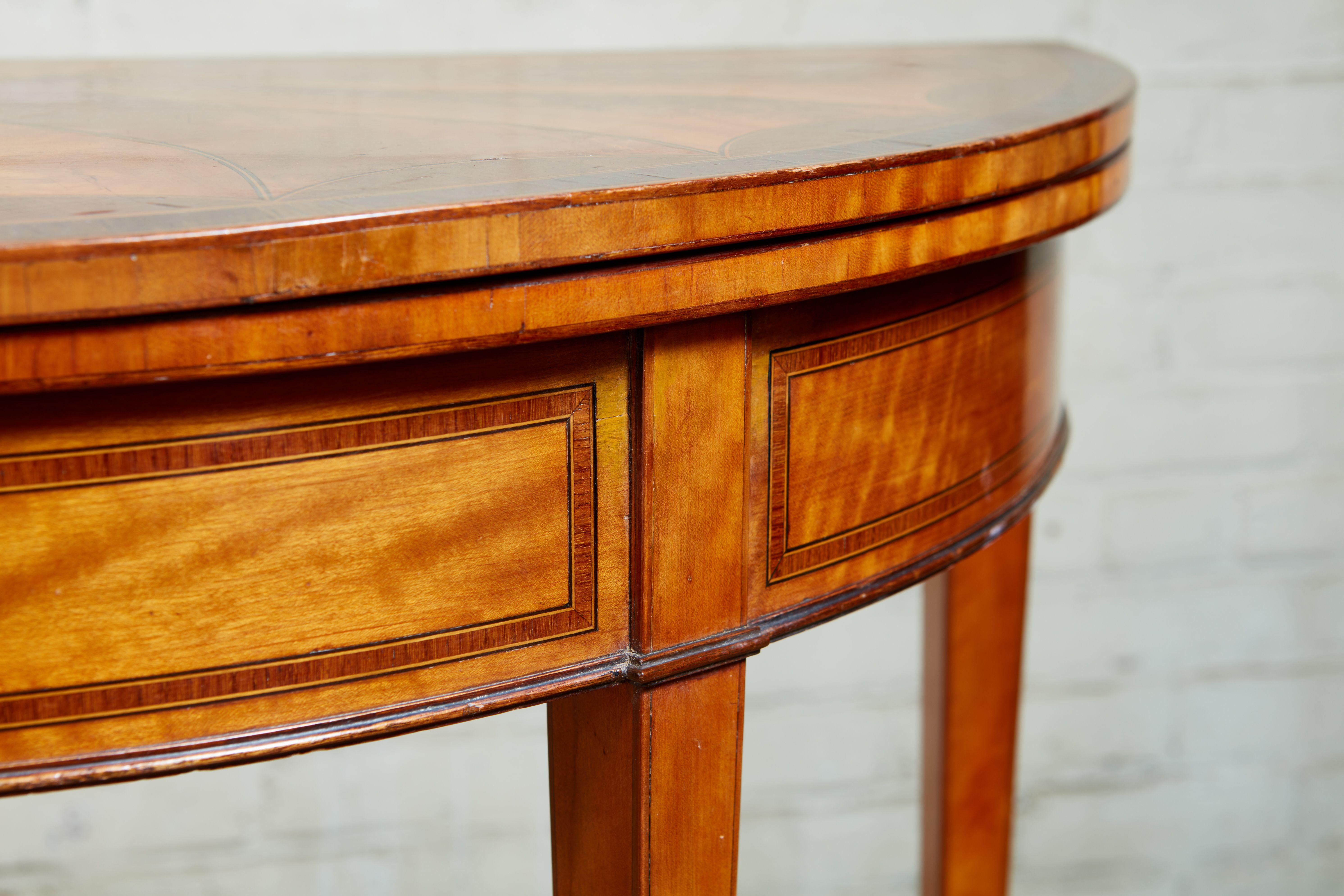 Georgian Satinwood Card Table 2