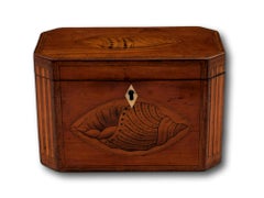 Antique English George III Satinwood Tea Caddy
