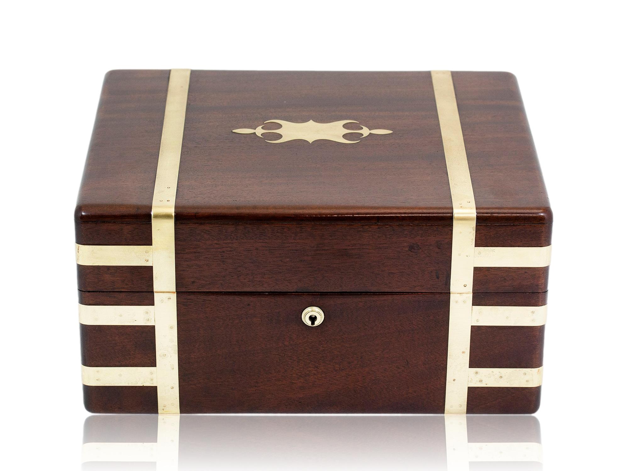 William IV Georgian Scottish Mahogany Jewellery Box