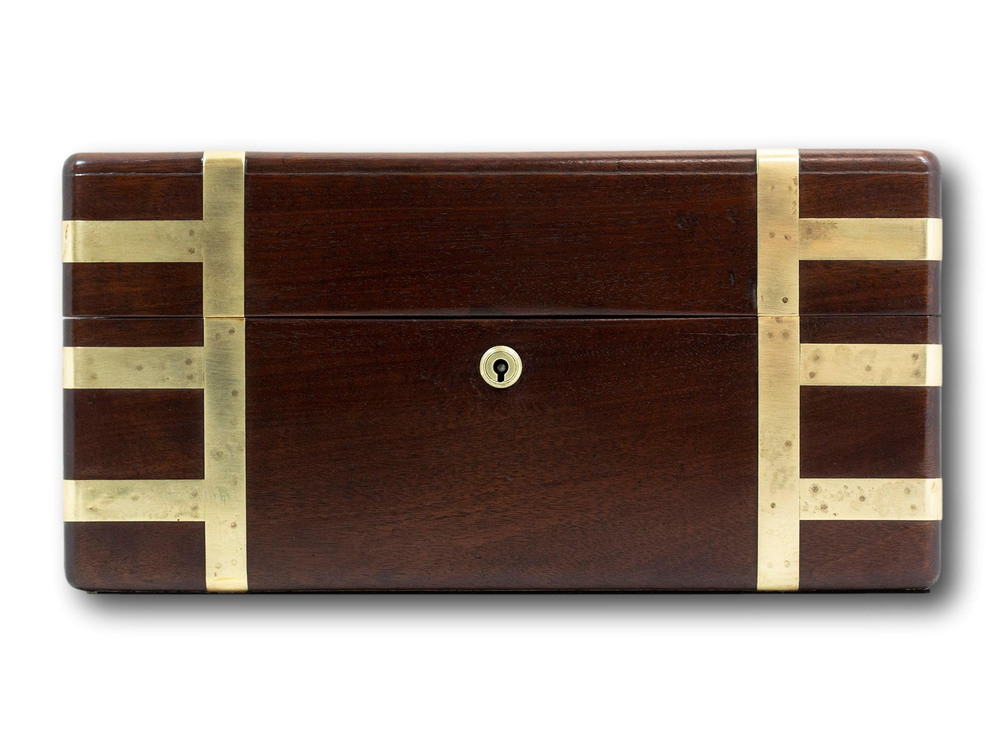 Hand-Carved Georgian Scottish Mahogany Jewellery Box