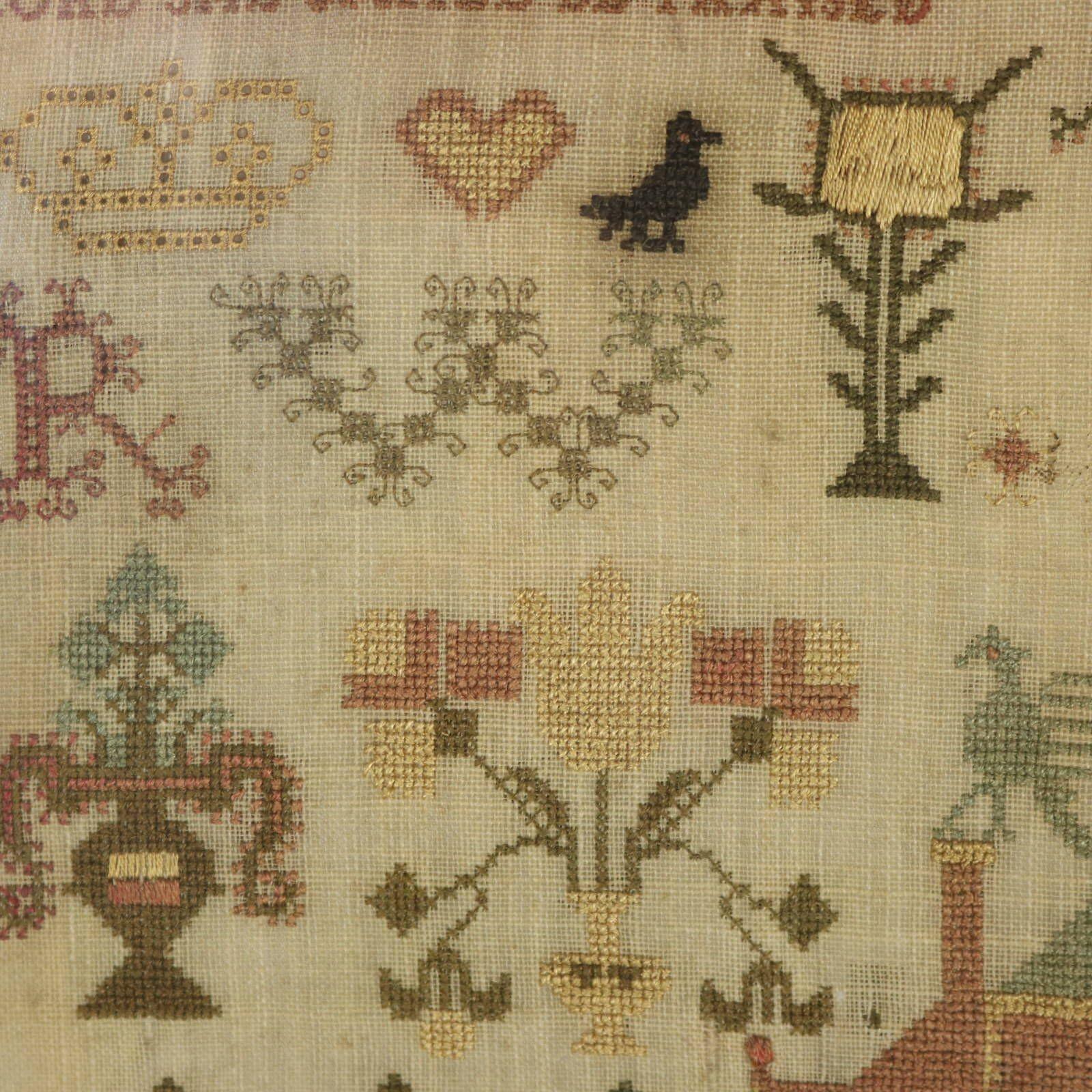 Georgian Scottish Sampler, 1793, by Anne Williamson For Sale 6
