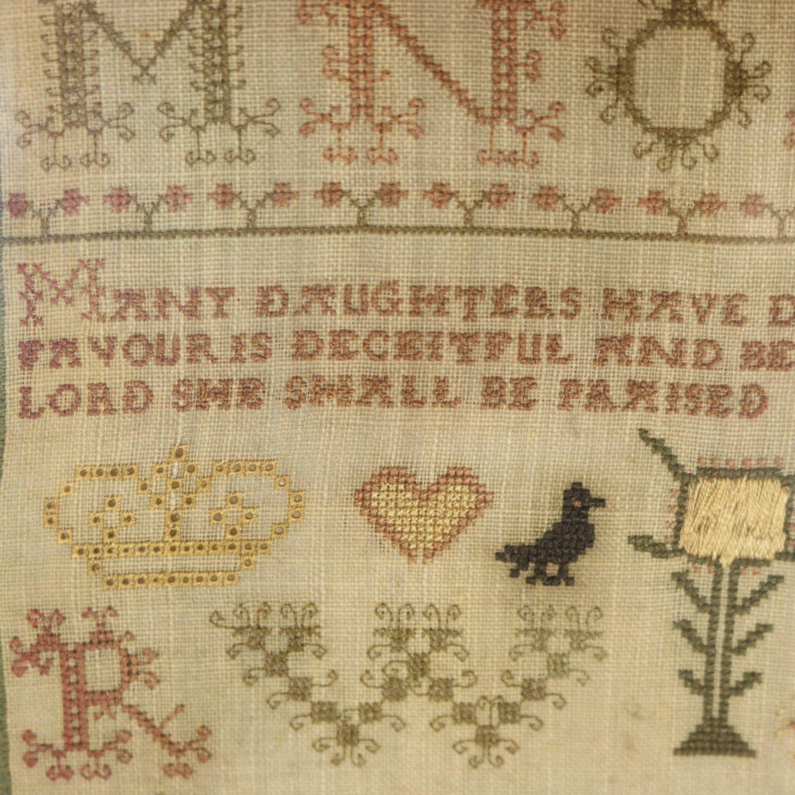 Georgian Scottish Sampler, 1793, by Anne Williamson For Sale 9