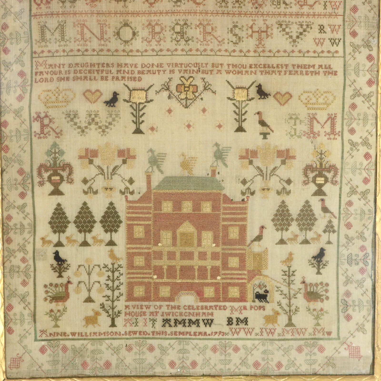 Georgian Scottish Sampler, 1793, by Anne Williamson In Good Condition For Sale In Chelmsford, Essex
