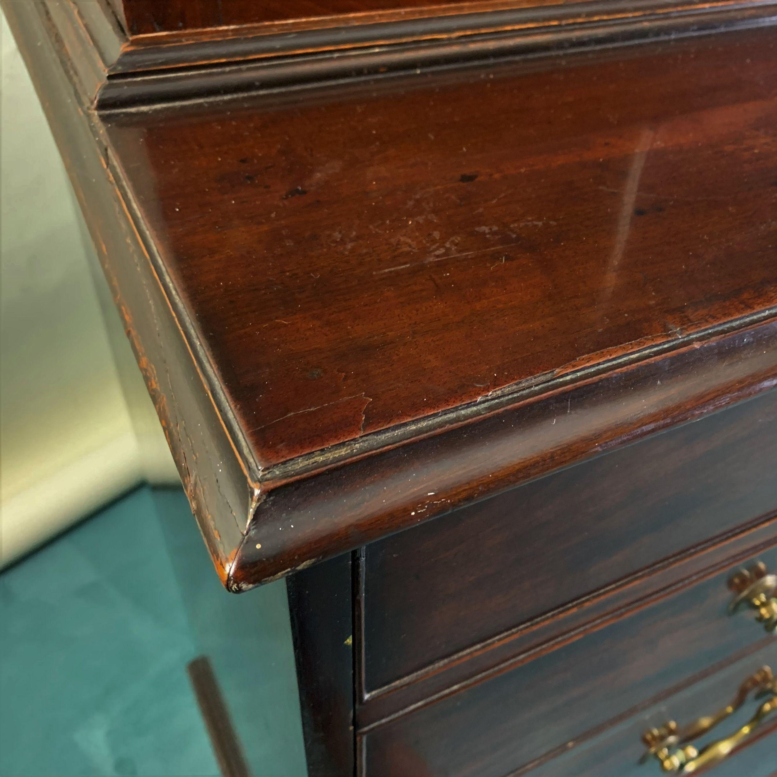 19th Century Georgian Secretaire Bookcase For Sale