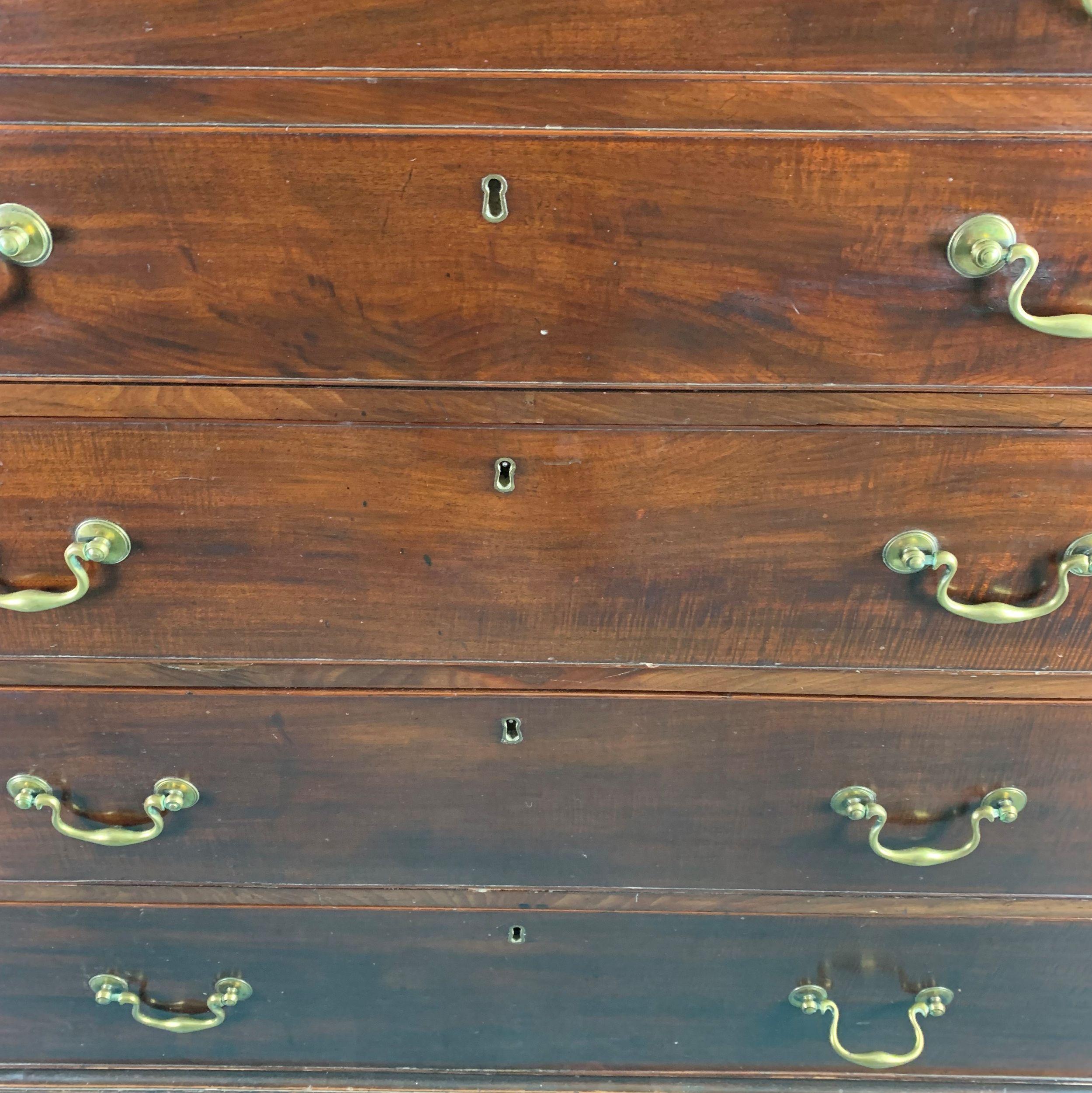 Mahogany Georgian Secretaire Bookcase For Sale