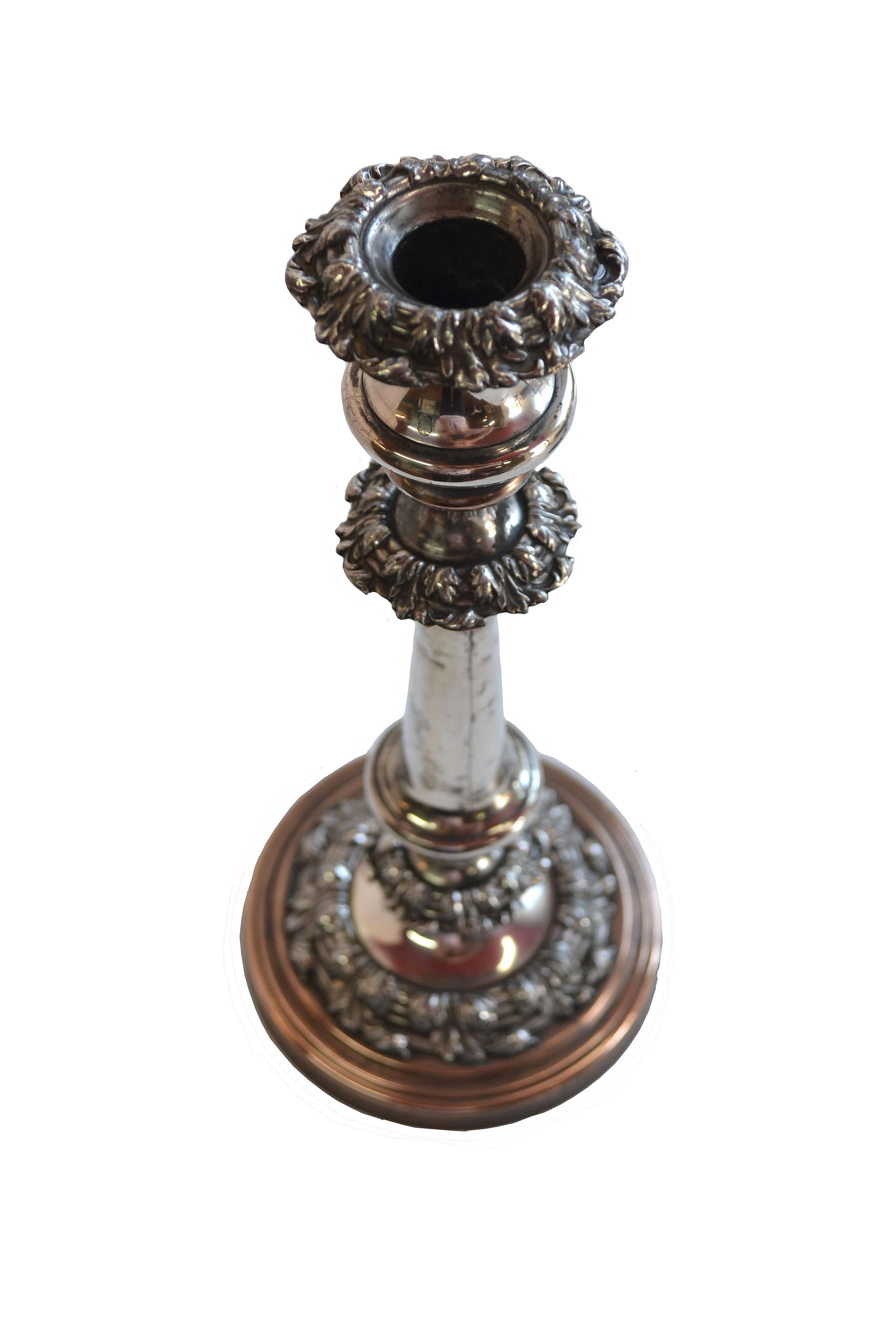silver plated candlesticks