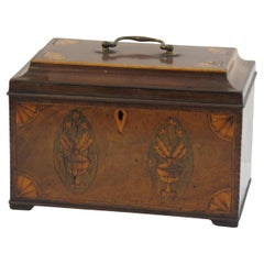 Cuchara de té georgiana de la época Sheraton, finamente taraceada, inglesa circa 1780