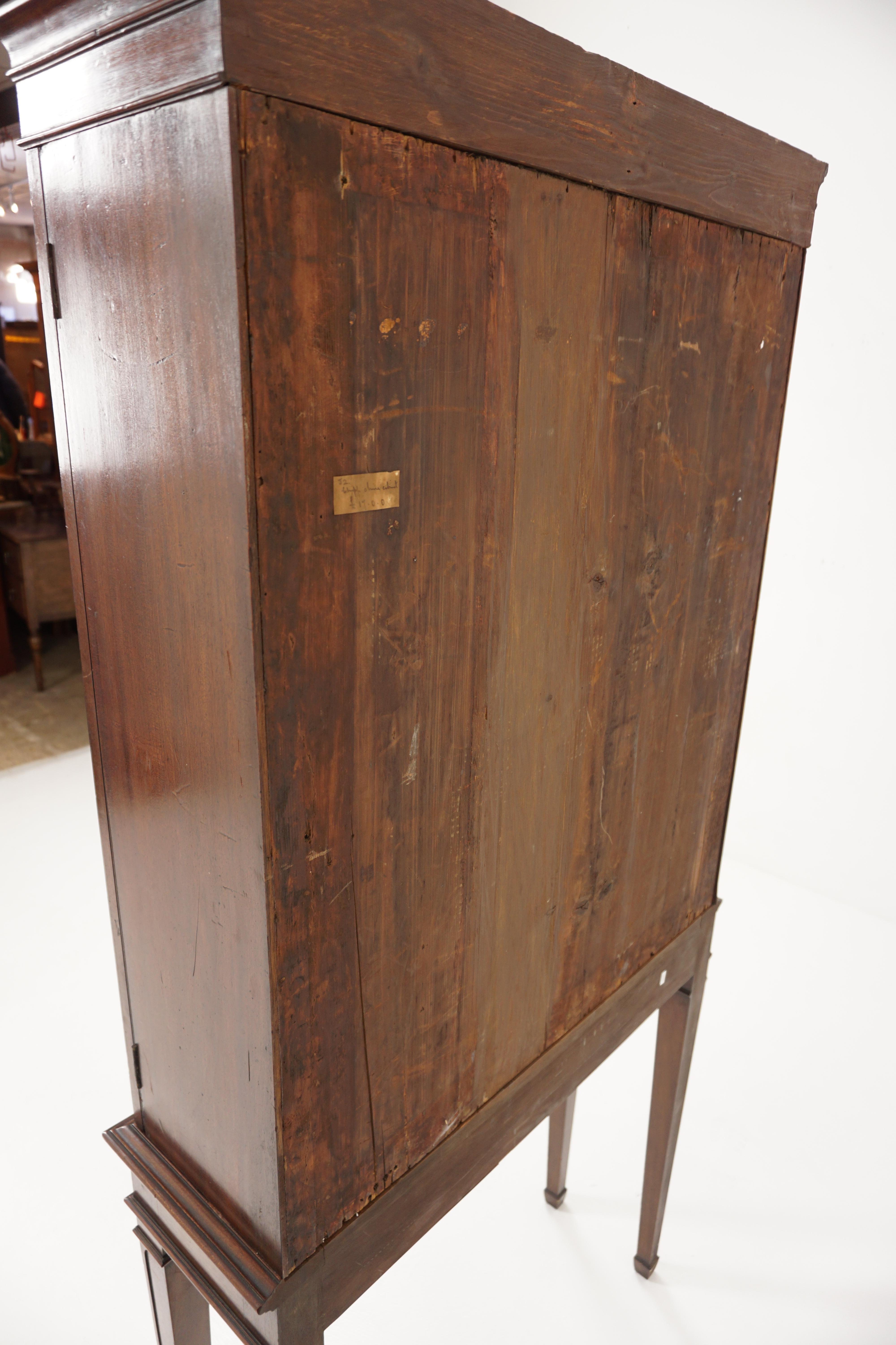Georgian Sheraton Style Cabinet on Stand, Scotland 1910, H823 For Sale 5