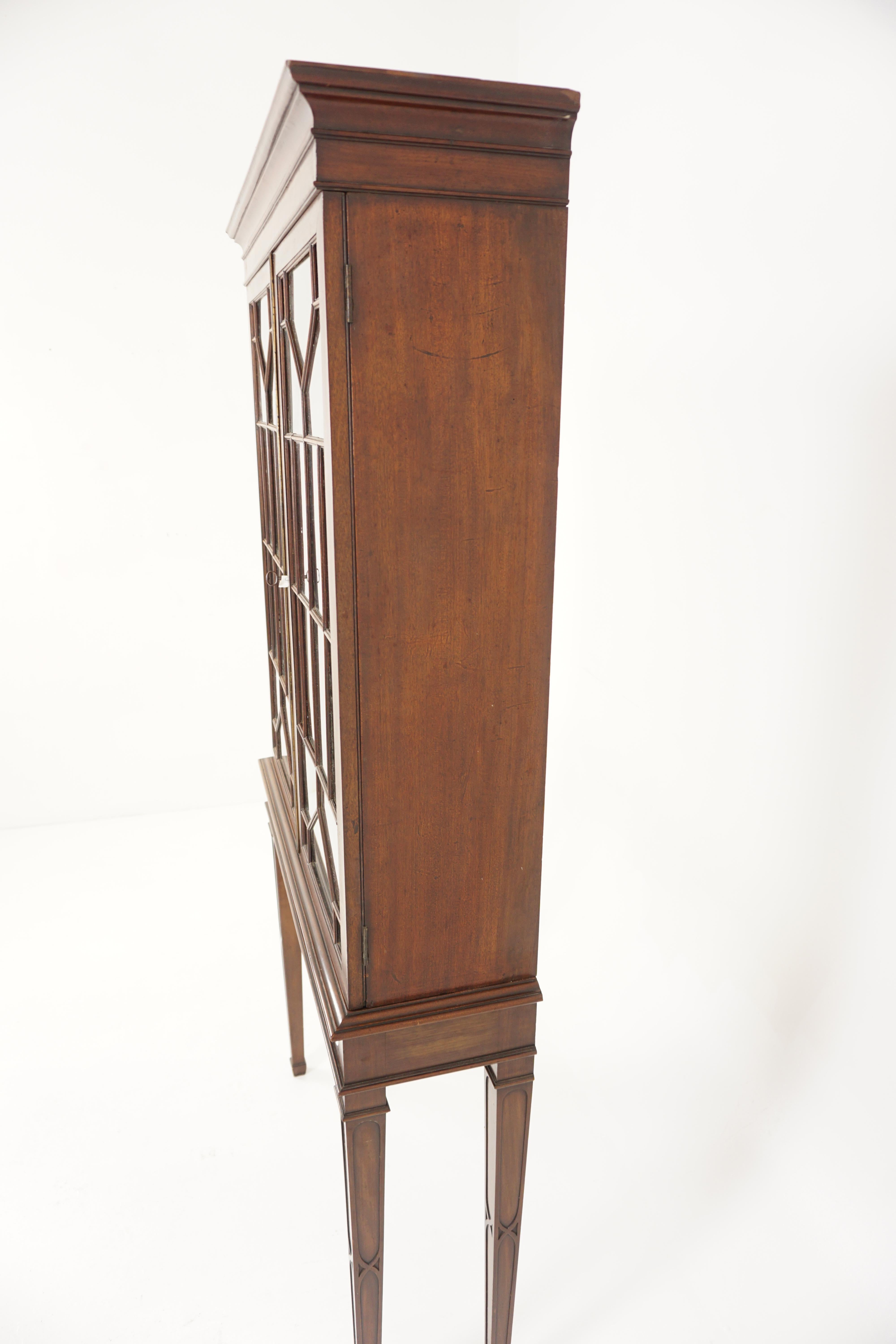 Georgian Sheraton Style Cabinet on Stand, Scotland 1910, H823 For Sale 2