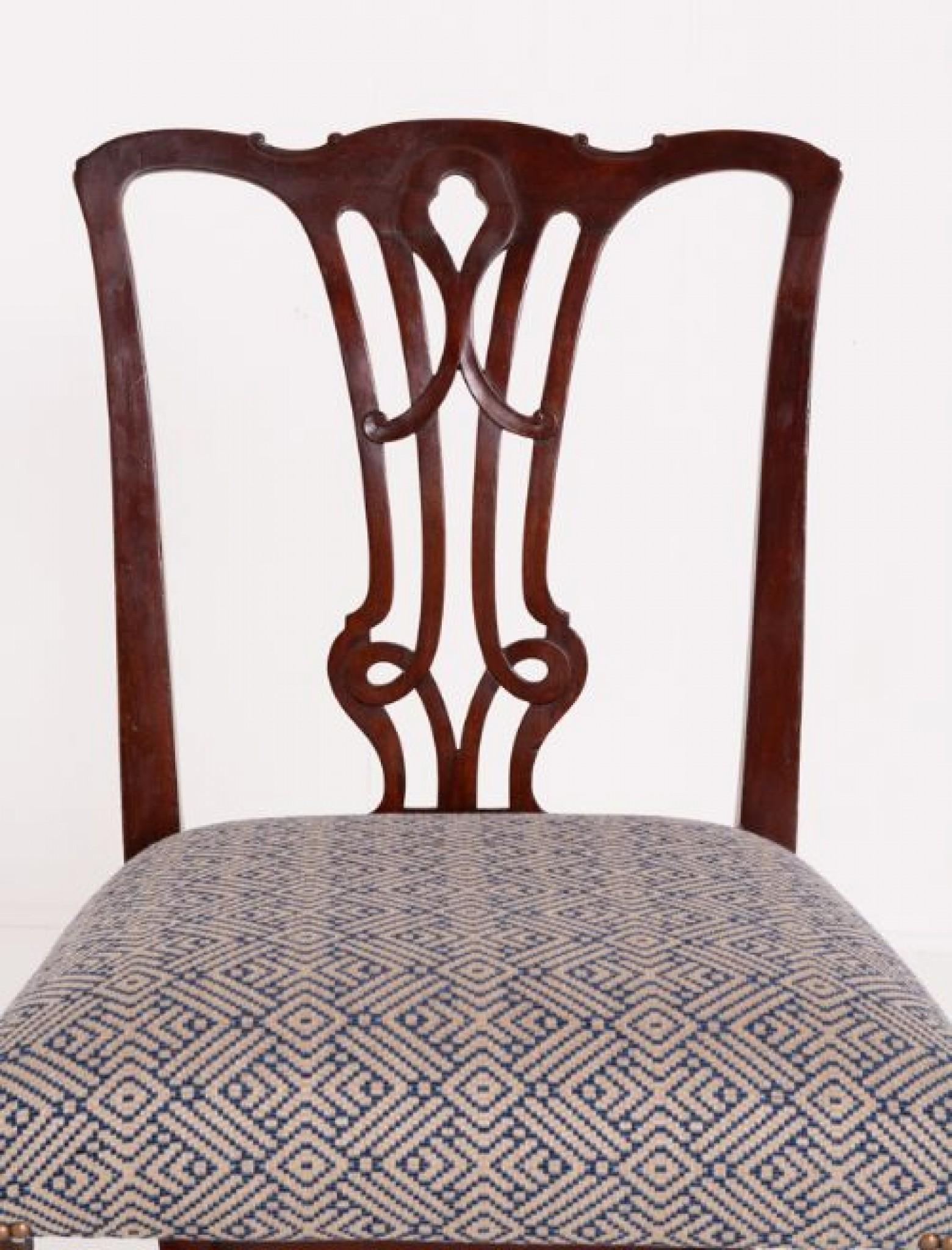 Silla Auxiliar Georgiana Periodo Caoba Antigua Georgiano en venta