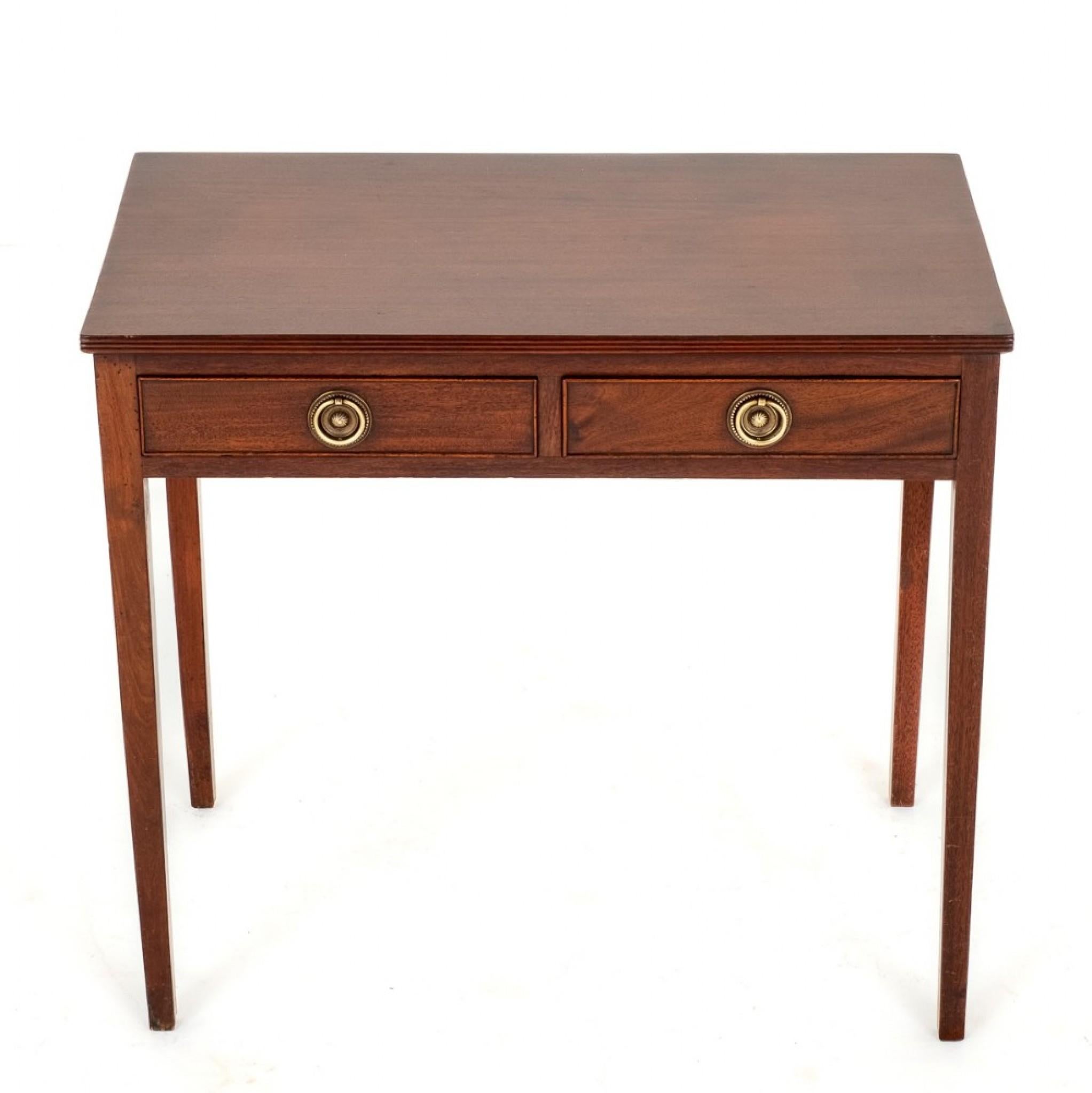 Side Table Mahogany 2 Drawer For Sale at 1stDibs