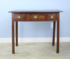 Georgian Side Table / Small Desk, Cherry Cross Banding