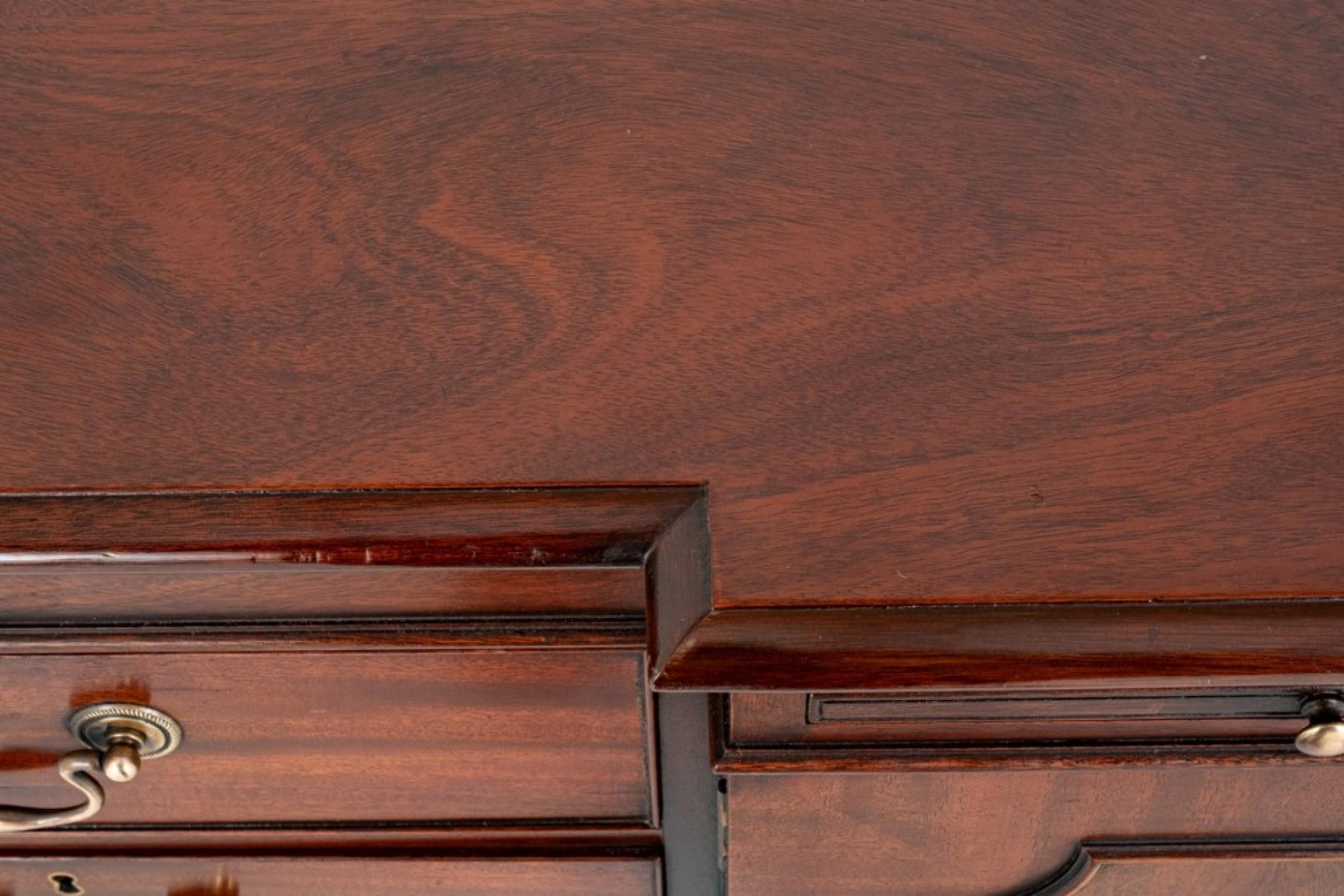 Early 20th Century Georgian Sideboard Breakfront Mahogany Buffet Server Revival