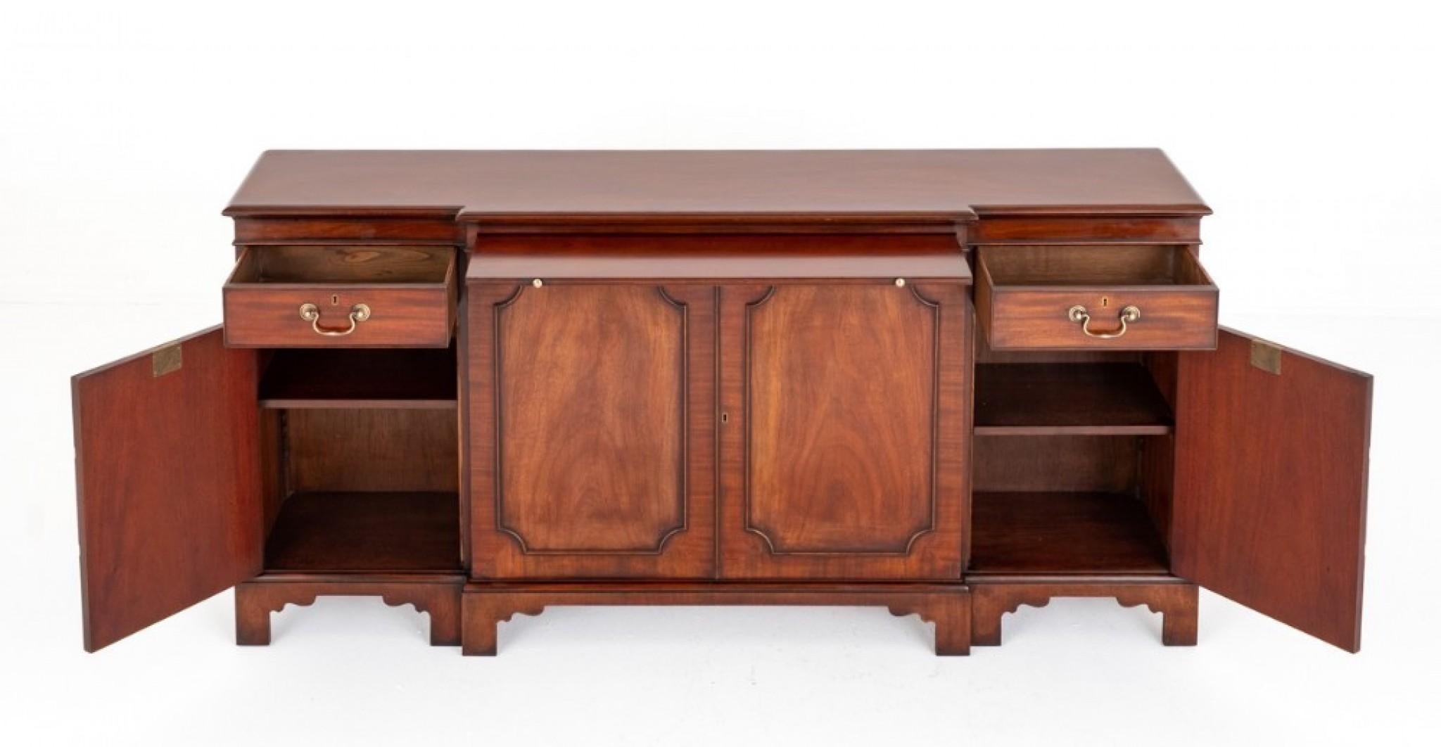 Georgian Sideboard Breakfront Mahogany Buffet Server Revival 2