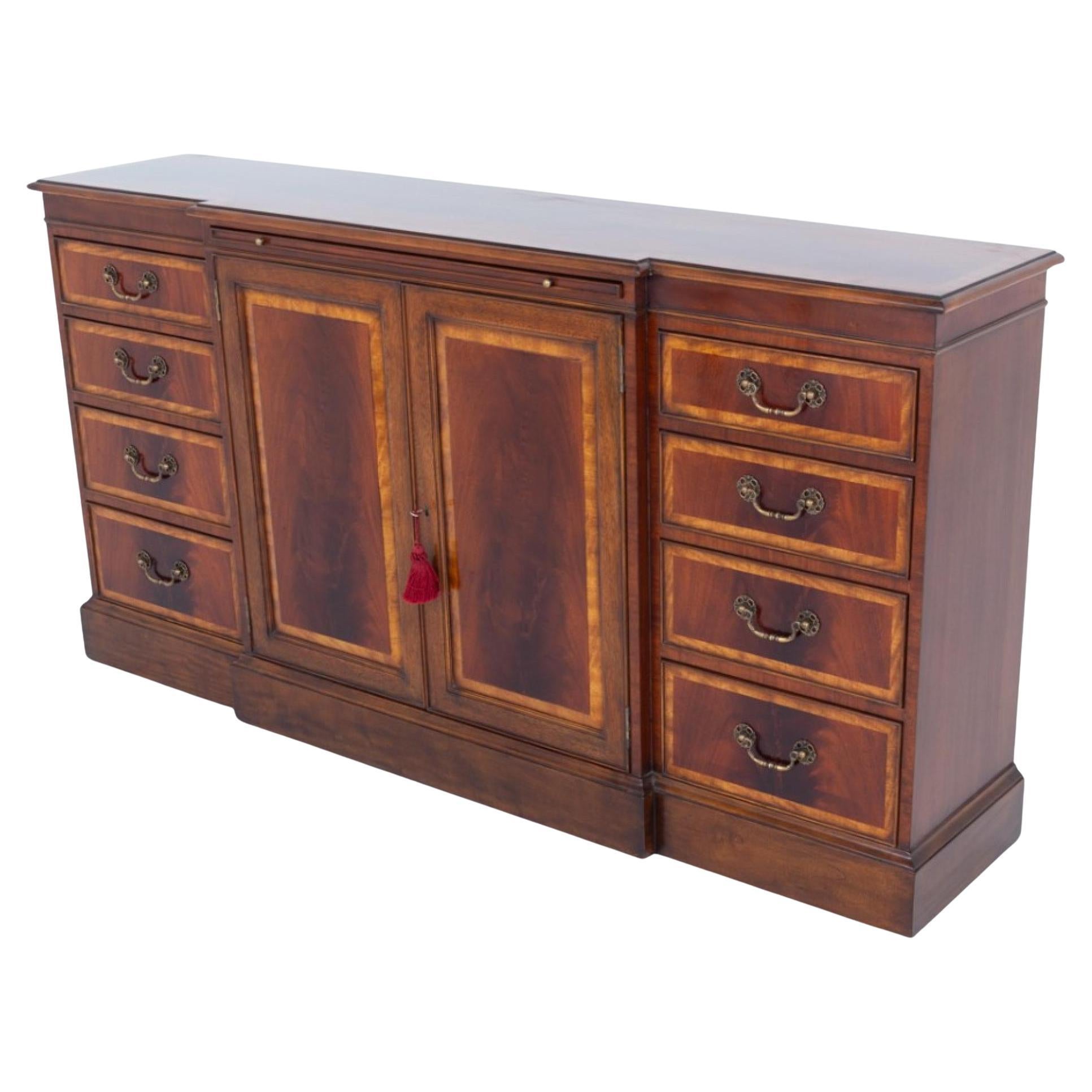 Georgian Sideboard Breakfront Revival Server Mahogany For Sale