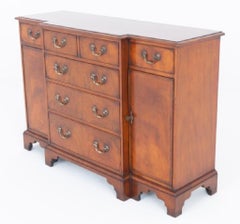 Georgian Sideboard Buffet Walnut Breakfront Revival